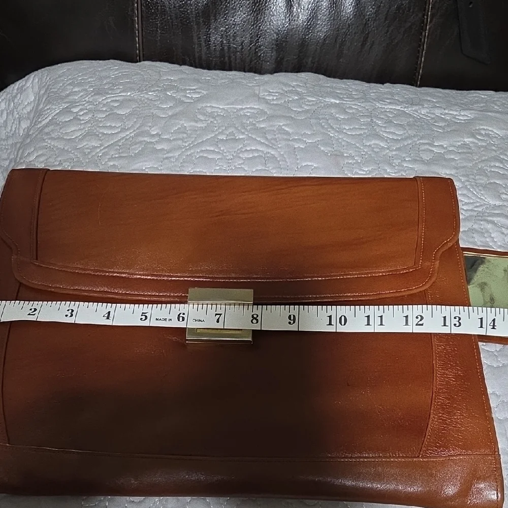 Leather Envelope Briefcase - Brown